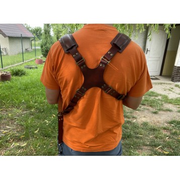 Leather harness for two cameras - 3